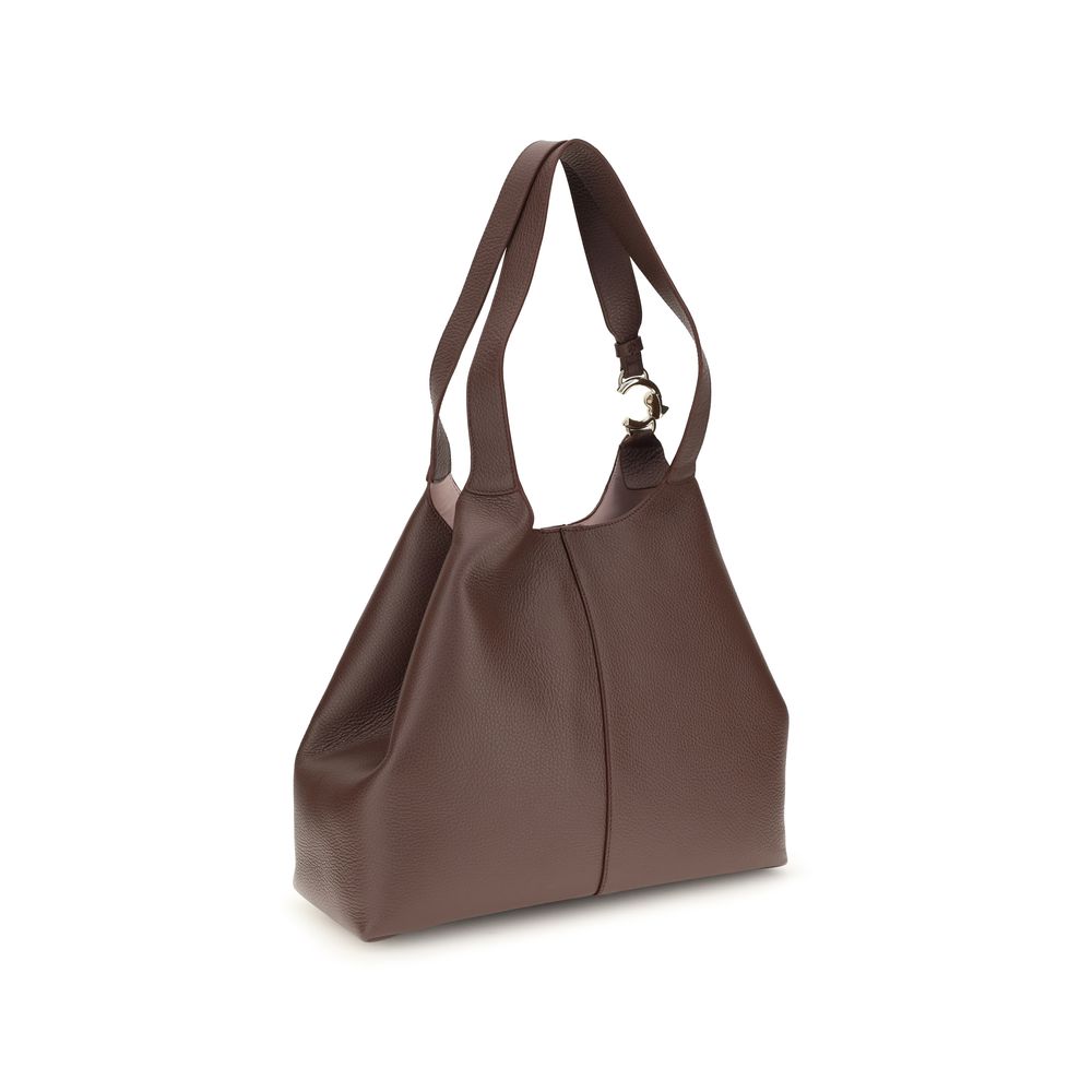 Coccinelle Beige Calf Leather Bos Taurus Shoulder Bag