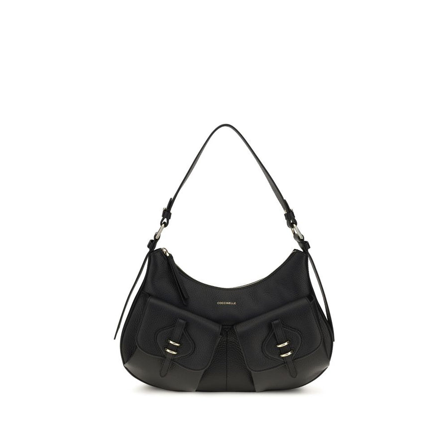 Coccinelle Black Calf Leather Bos Taurus Shoulder Bag