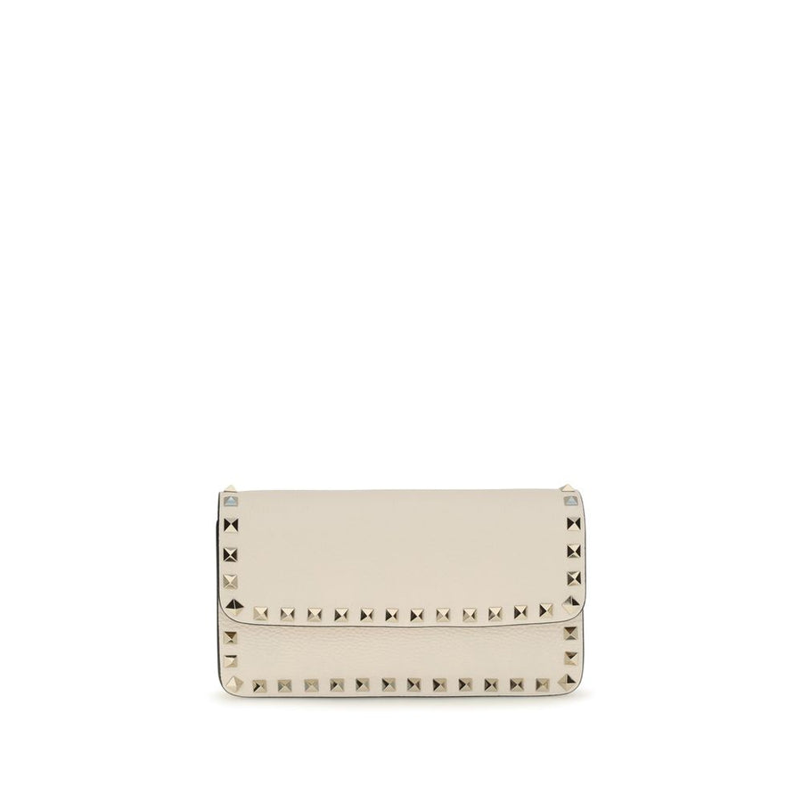 Valentino Garavani Beige Calf Leather Bos Taurus Wallet