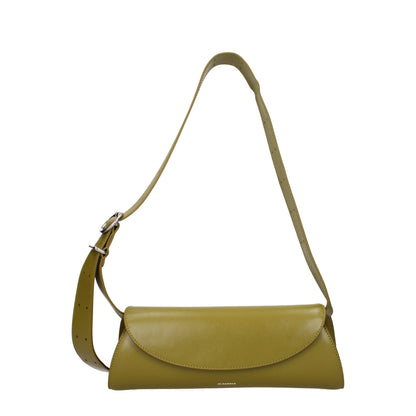 Jil Sander Green Leather Crossbody Bag