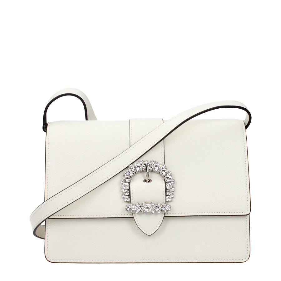 Jimmy Choo White Leather Crossbody Bag