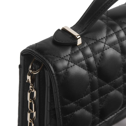 Dior Black Leather Shoulder Bag