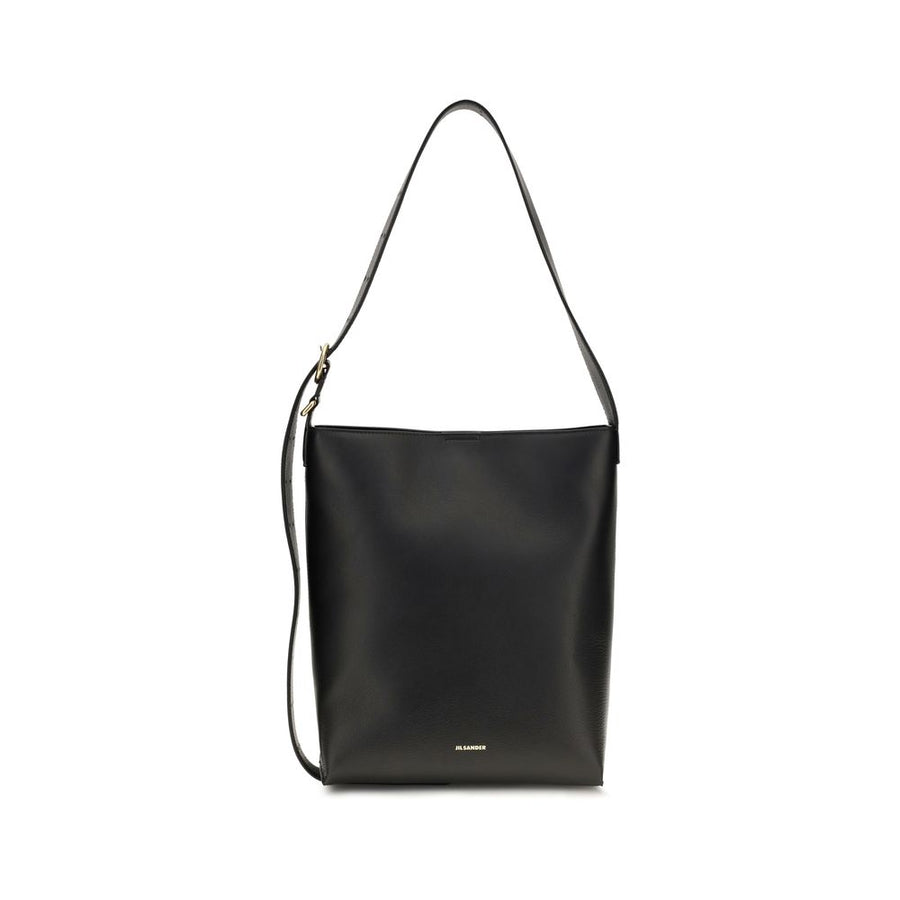 Jil Sander Black Calf Leather Bos Taurus Handbag