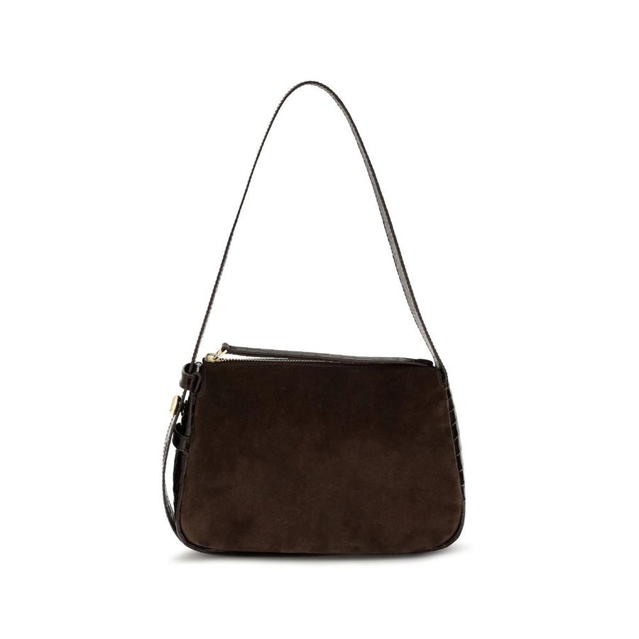 Tory Burch Brown Suede Leather Shoulder Bag