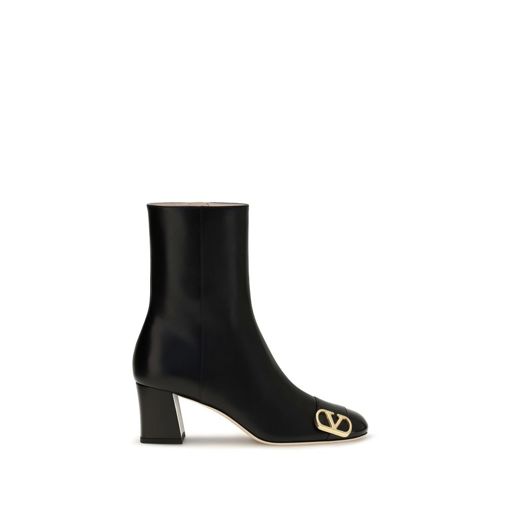 Valentino Garavani Black Goatskin Ankle Boots