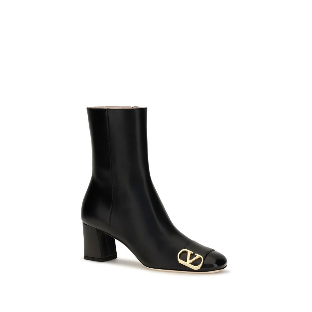 Valentino Garavani Black Goatskin Ankle Boots