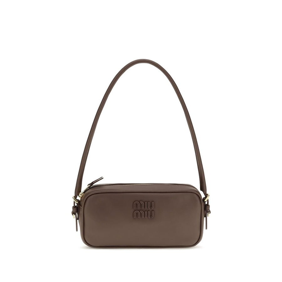 Miu Miu Brown Calf Leather Bos Taurus Shoulder Bag