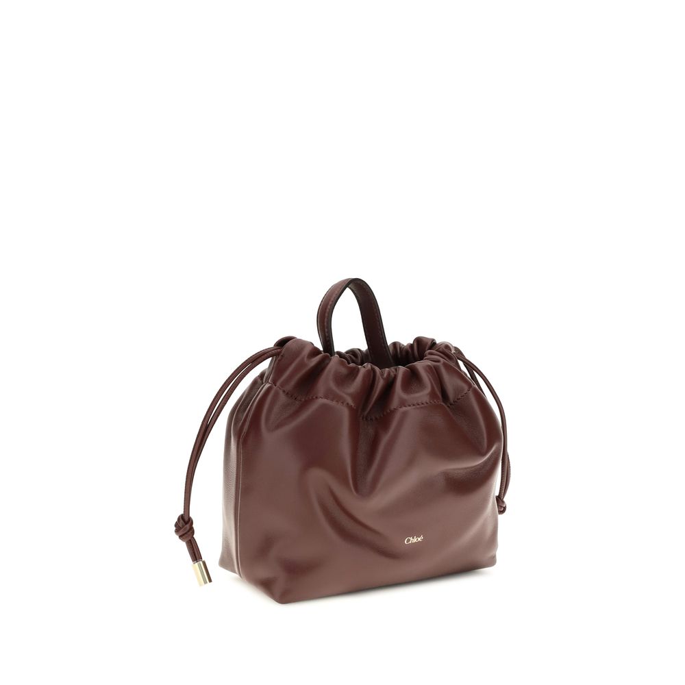 Chloé Bordeaux Calf Leather Bos Taurus Shoulder Bag