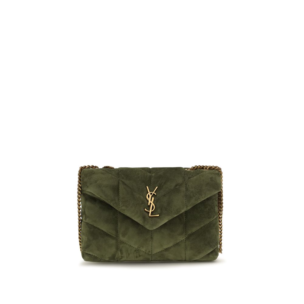 Saint Laurent Bicolor Calf Leather Bos Taurus Shoulder Bag
