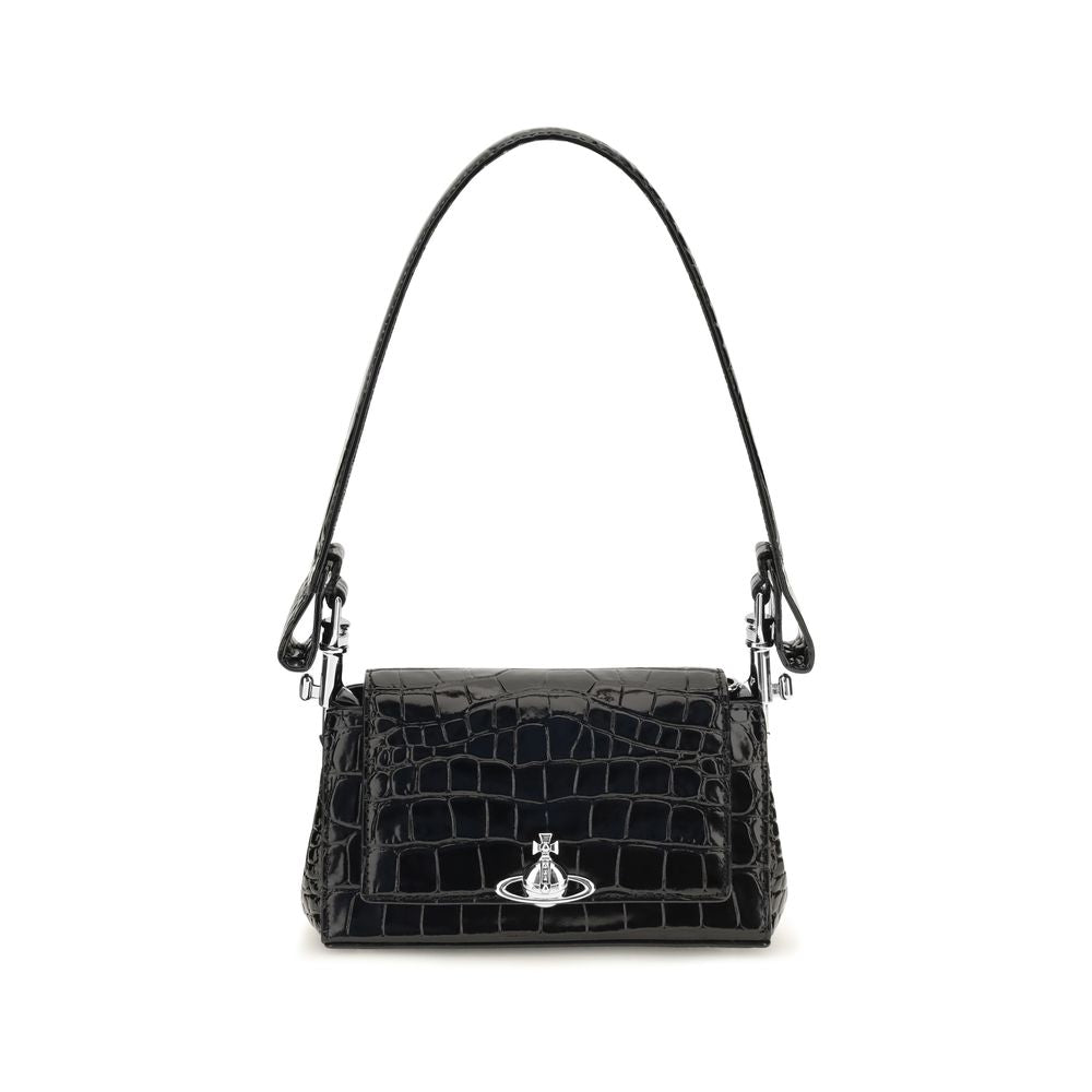 Vivienne Westwood Black Calf Leather Bos Taurus Handbag