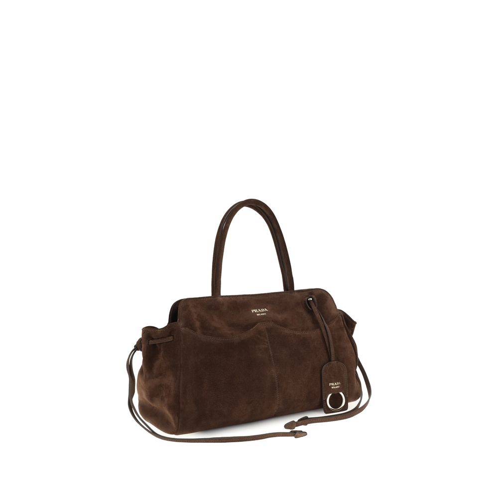 Prada Brown Calf Leather Bos Taurus Shoulder Bag