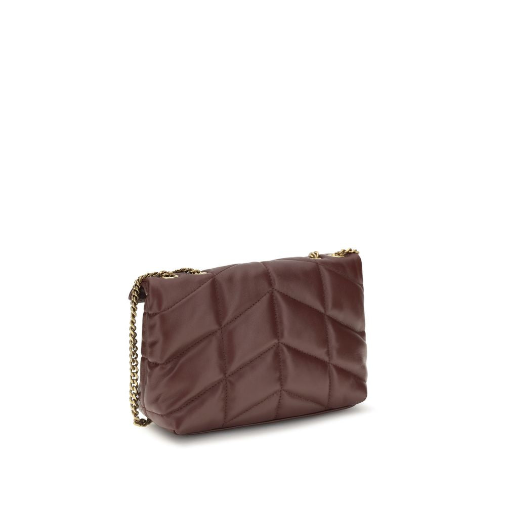 Saint Laurent Bordeaux Lamb Ovis Aries Shoulder Bag
