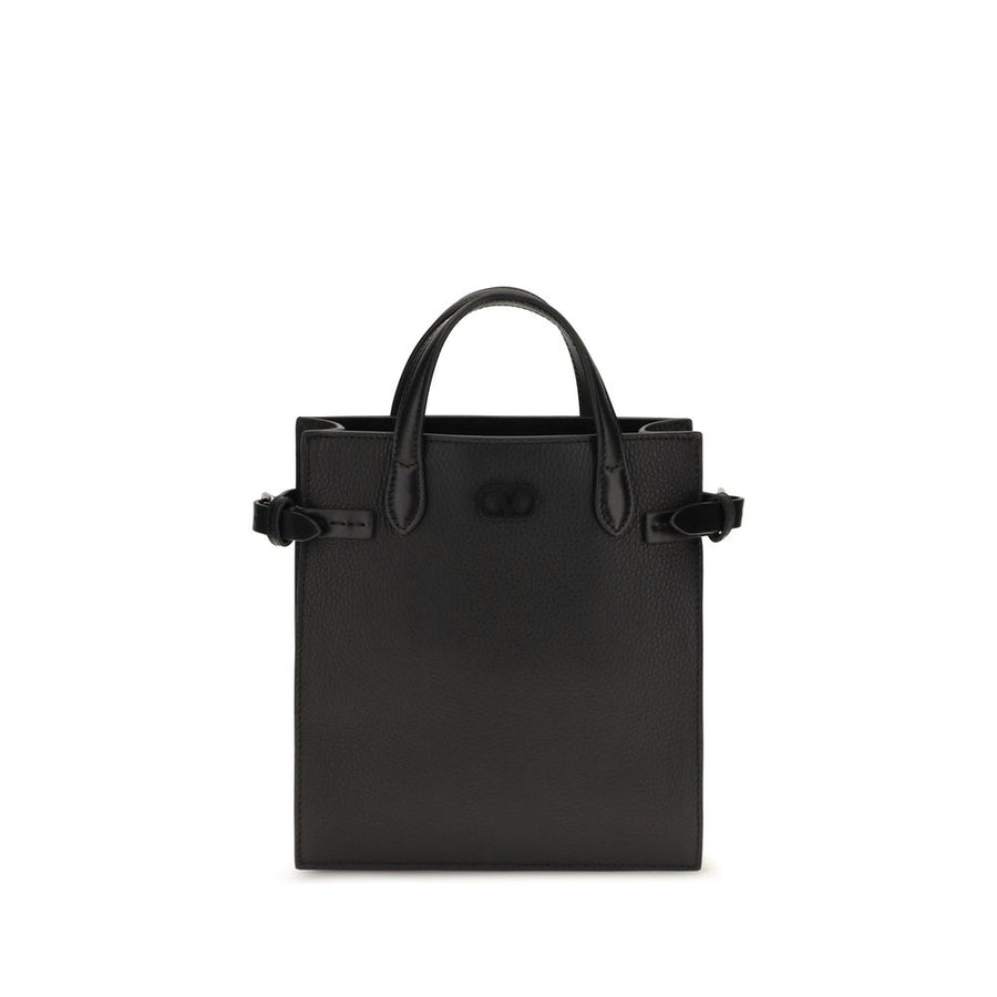 Valentino Garavani Black Calf Leather Bos Taurus Handbag