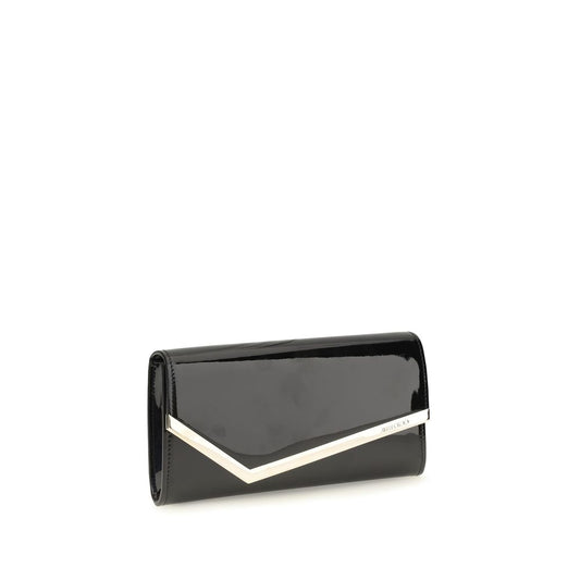Jimmy Choo Black Calf Leather Bos Taurus Clutch Bag