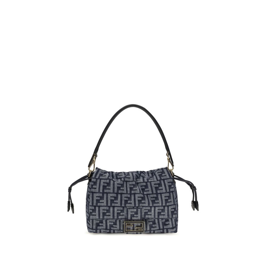 Fendi Blue Cotton Shoulder Bag