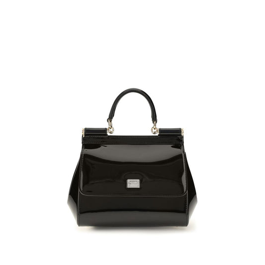 Dolce & Gabbana Black Calf Leather Bos Taurus Handbag