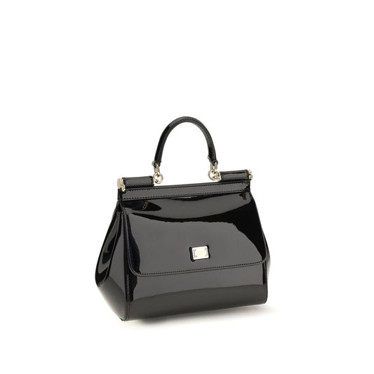 Dolce & Gabbana Black Calf Leather Bos Taurus Handbag