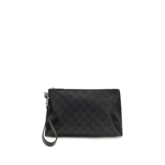 Gucci Black Fabric Clutch Bag