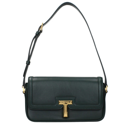 Tom Ford Green Leather Shoulder Bag