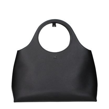 Courrèges Black Leather Handbag