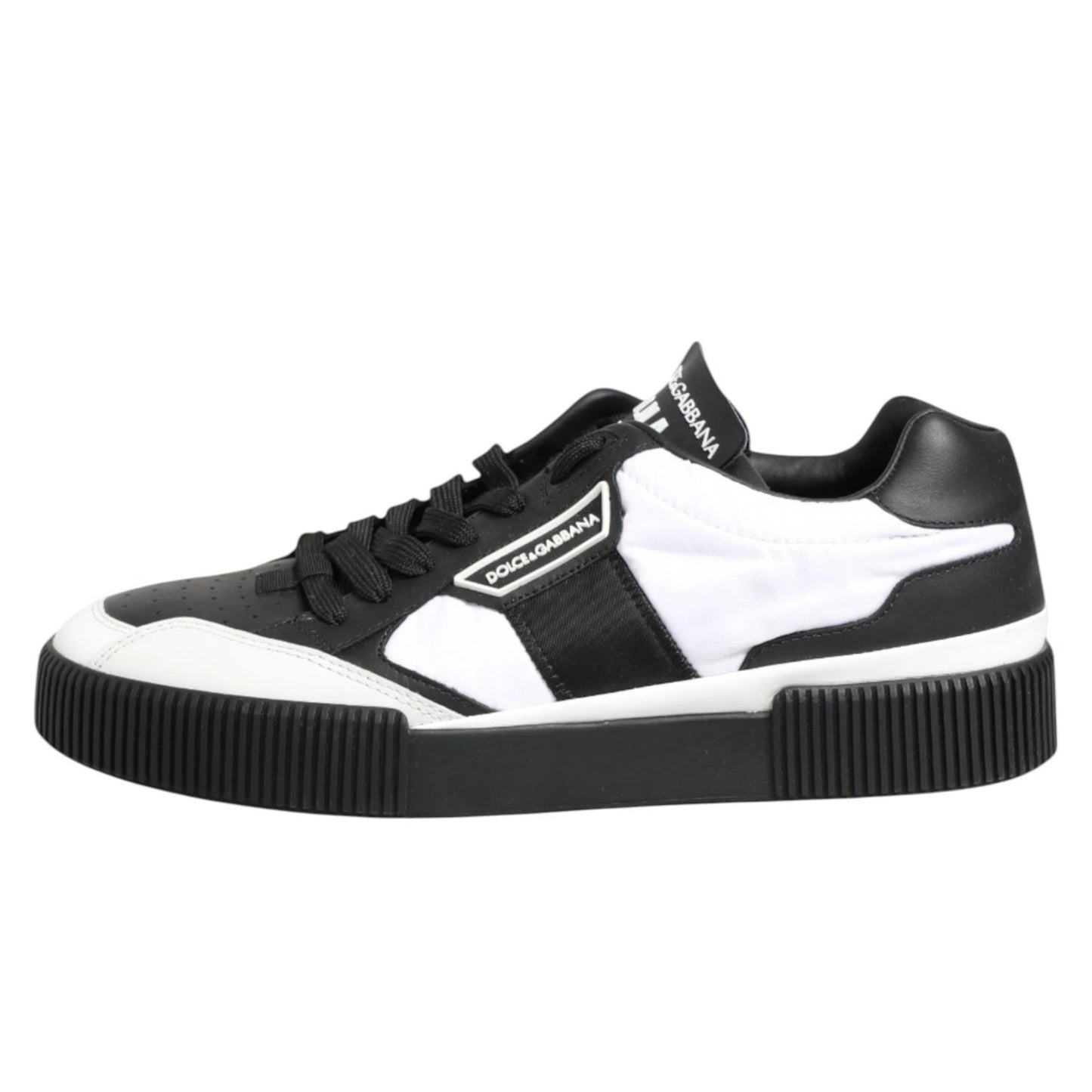 Dolce & Gabbana Black White MIAMI Low Top Men Sneakers Shoes