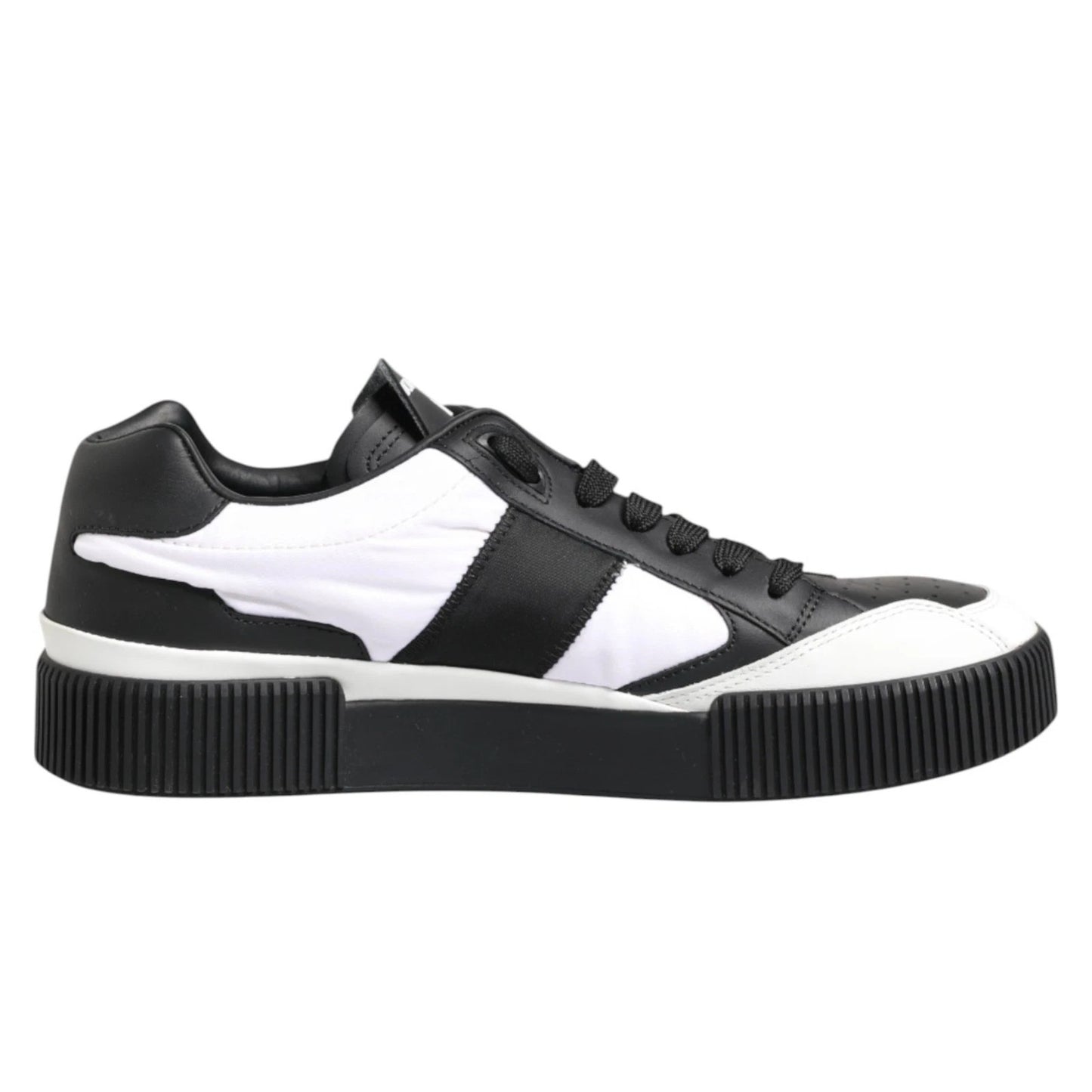 Dolce & Gabbana Black White MIAMI Low Top Men Sneakers Shoes