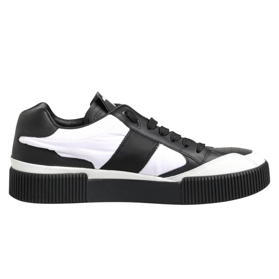 Dolce & Gabbana Black White MIAMI Low Top Men Sneakers Shoes