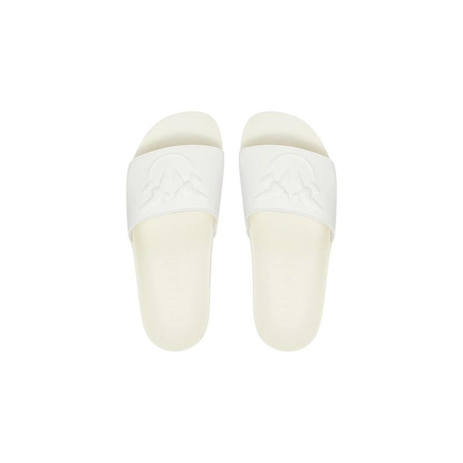 PINKO White Pvc Slippers