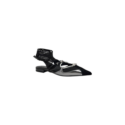 PINKO Black Leather Ballet Flats