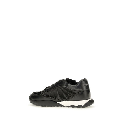 PINKO Black Fabric Low Top Sneakers