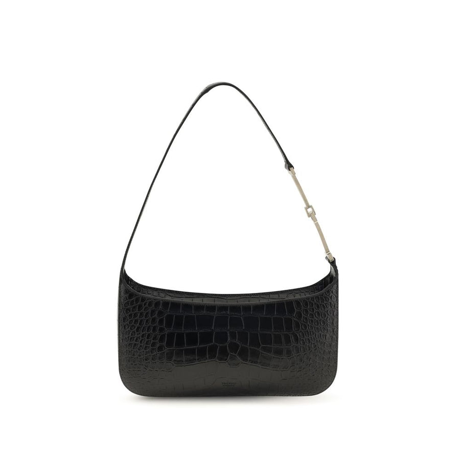 Tom Ford Black Calf Leather Bos Taurus Shoulder Bag