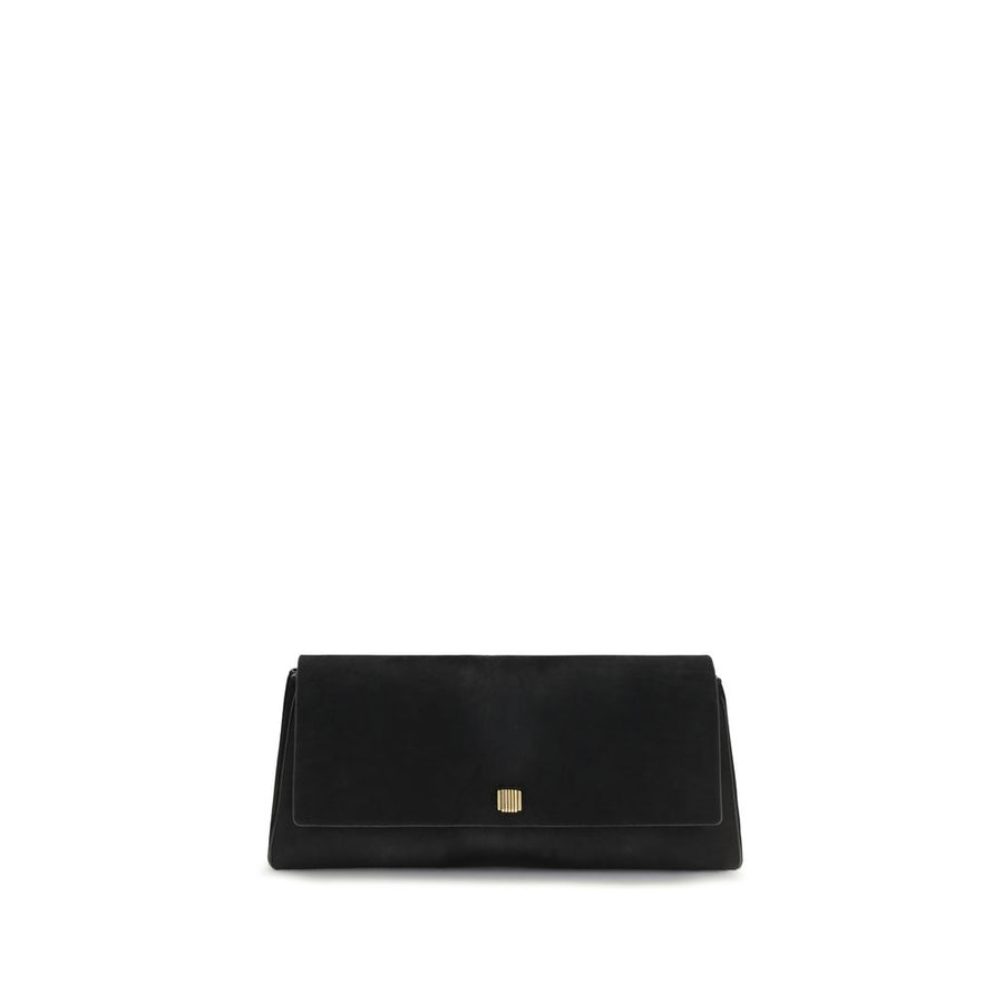 Khaite Black Calf Leather Bos Taurus Clutch Bag