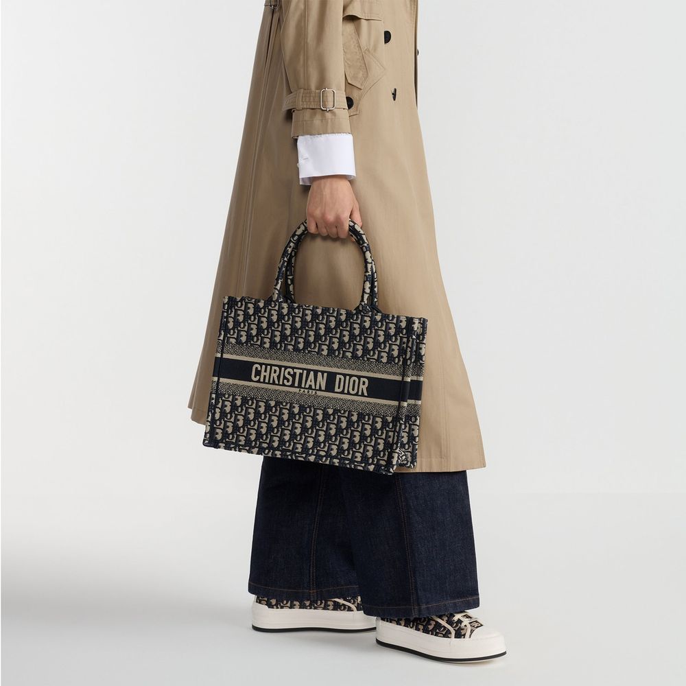 Dior Blue Cotton Tote Bag