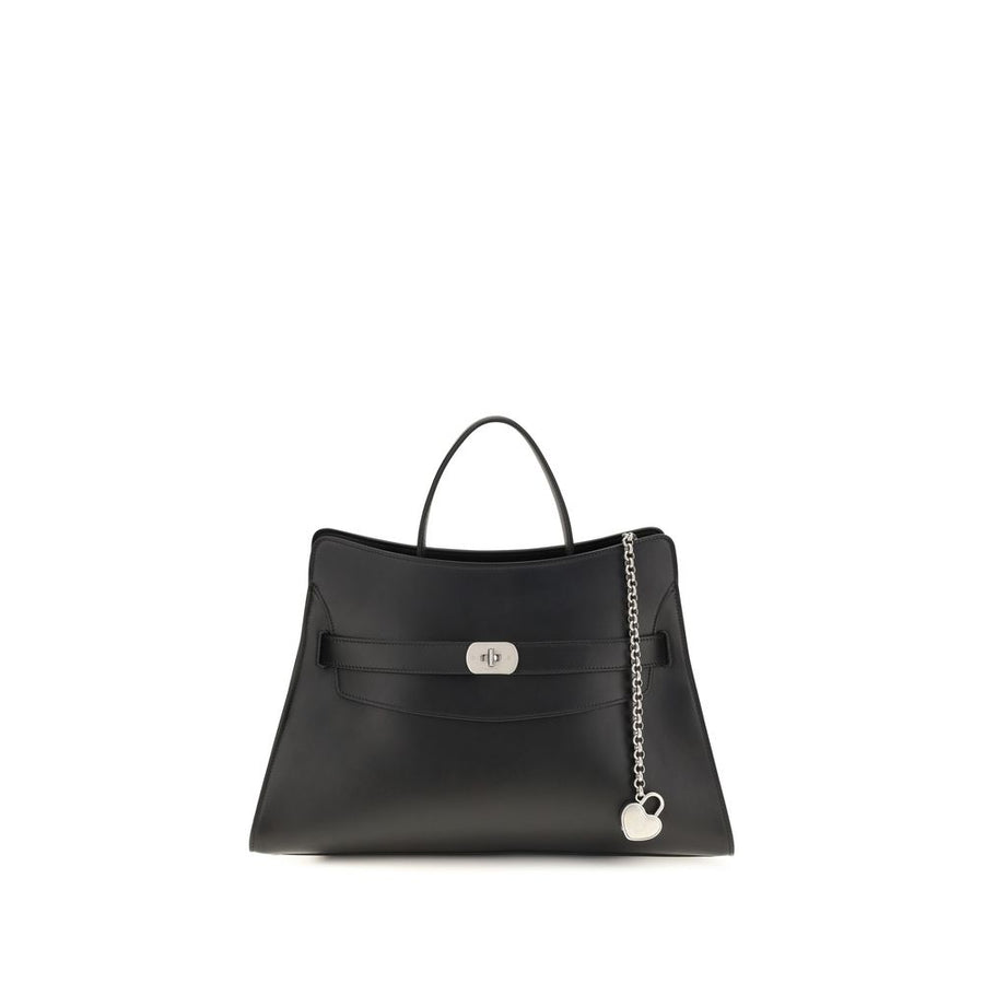 Alexander McQueen Black Calf Leather Bos Taurus Shoulder Bag