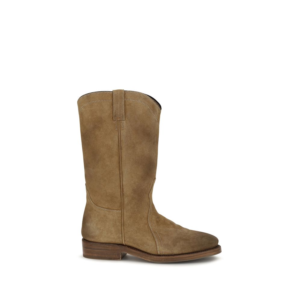Jil Sander Beige Suede Leather Ankle Boots