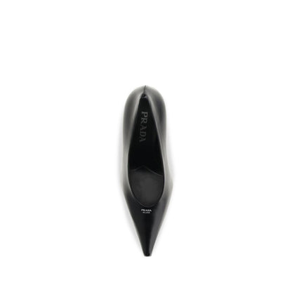 Prada Black Goatskin High Heel Pumps