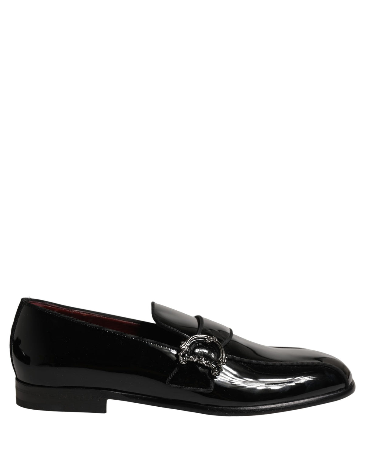 Dolce & Gabbana Black Patent Leather Men Loafers Shoes