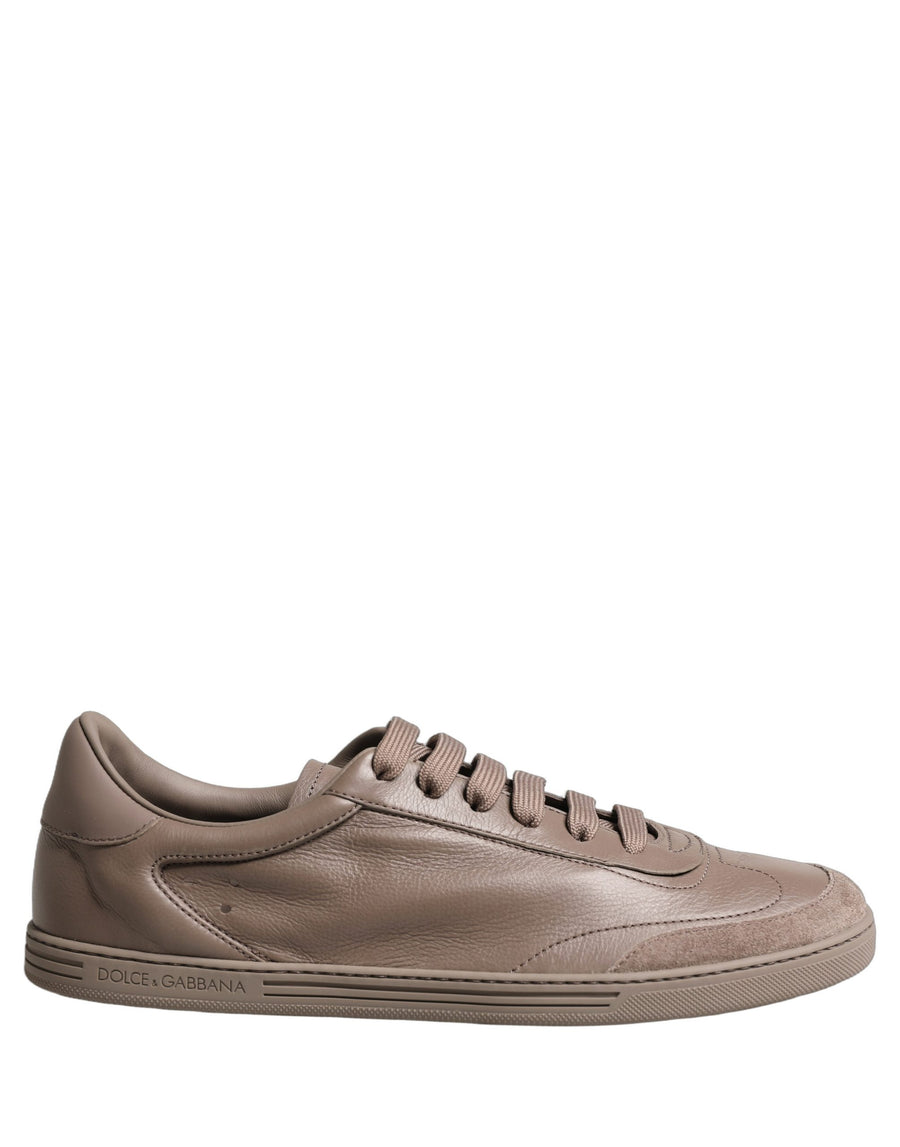 Dolce & Gabbana Taupe Saint Tropez Low Top Sneakers Shoes