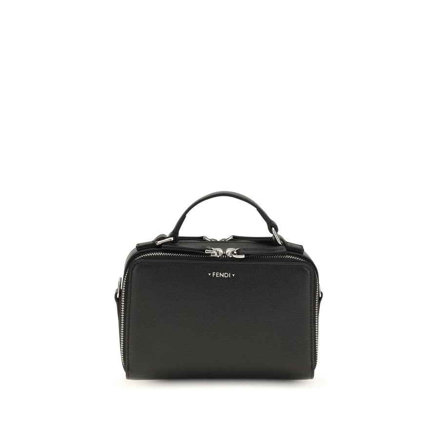 Fendi Black Calf Leather Bos Taurus Shoulder Bag