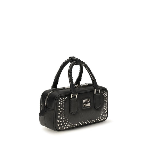 Miu Miu Black Calf Leather Bos Taurus Handbag