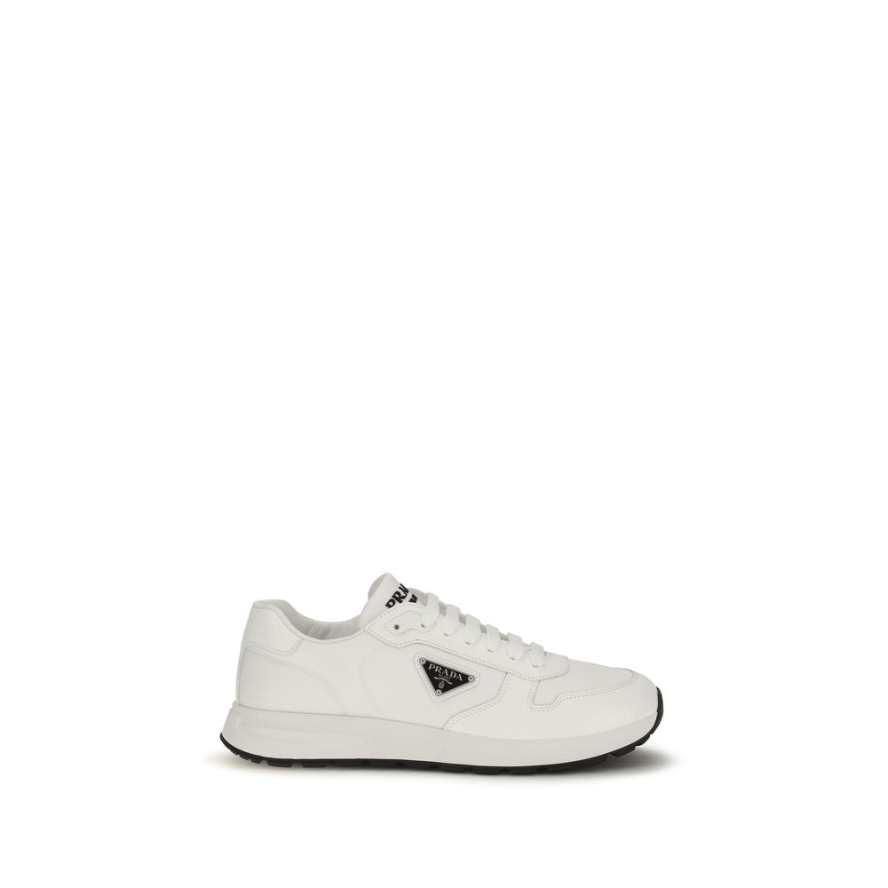Prada White Recycled Polyamide Athletic Sneakers