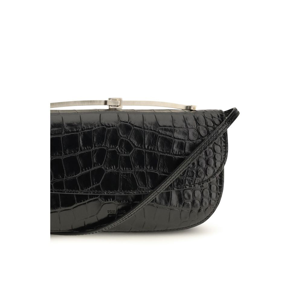 Tom Ford Black Calf Leather Bos Taurus Shoulder Bag