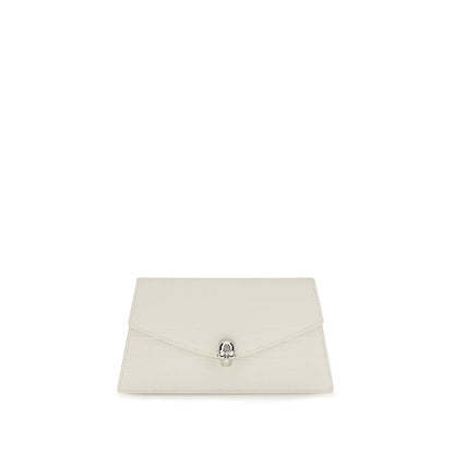 Alexander McQueen White Calf Leather Bos Taurus Shoulder Bag
