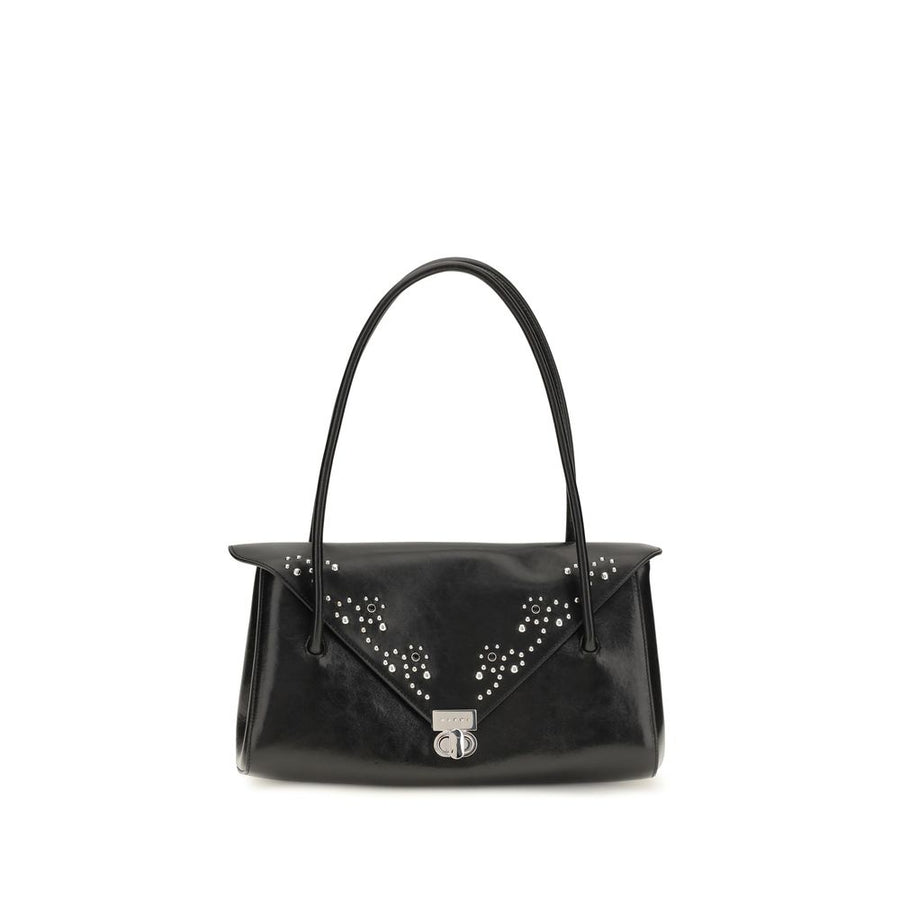 Marni Black Calf Leather Bos Taurus Shoulder Bag
