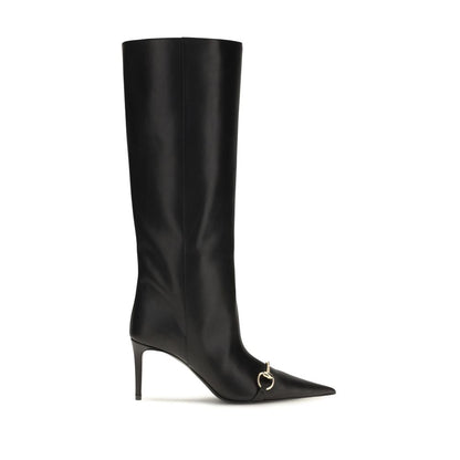 Gucci Black Calf Leather Bos Taurus Boots