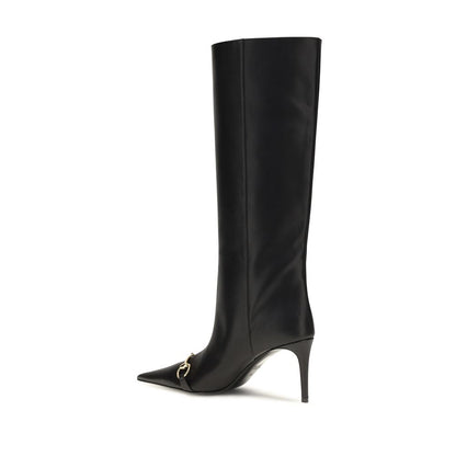 Gucci Black Calf Leather Bos Taurus Boots