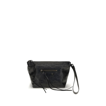 Balenciaga Black Calf Leather Bos Taurus Clutch Bag