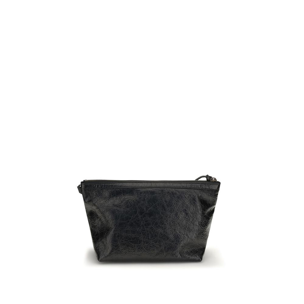 Balenciaga Black Calf Leather Bos Taurus Clutch Bag