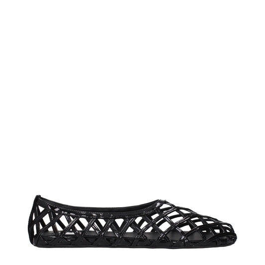 Alaïa Black Leather Ballet Flats