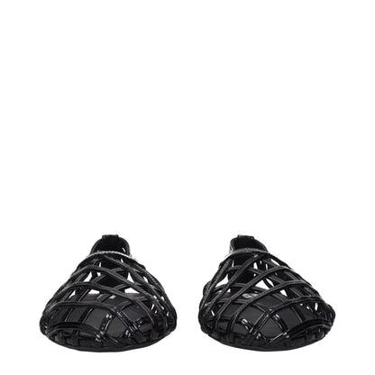 Alaïa Black Leather Ballet Flats
